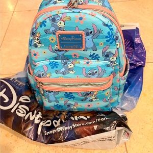 Loungefly Disney Lilo and Stitch Backpack - Light Blue and Orange
